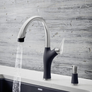 Blanco Artona Pull-Down Dual-Spray Kitchen Faucet 1.5 GPM - PVD Steel/Anthracite - Image 2