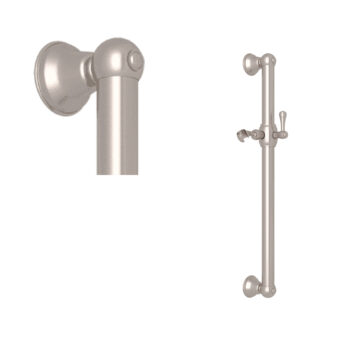 ROHL 24" Grab Bar With Sliding Handshower Holder In Satin Nickel