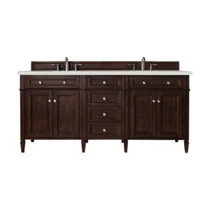 Brittany 72" Double Vanity, Burnished Mahogany