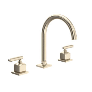 ROHL Apothecary™ Widespread Lavatory Faucet With C-Spout In Satin Nickel