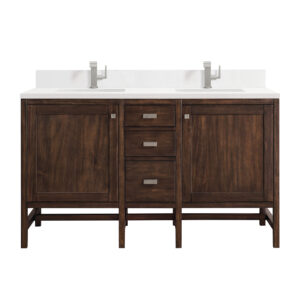Addison 60" Double Vanity, Mid-Century Acacia