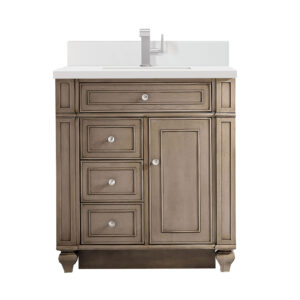 Bristol 30" Single Vanity, Whitewashed Walnut