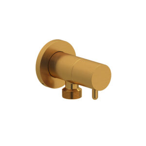 Riobel Handshower Outlet With Integrated Volume Control In Brushed Gold