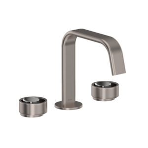 ROHL Eclissi™ Widespread Lavatory Faucet With U-Spout In Satin Nickel/Polished Chrome