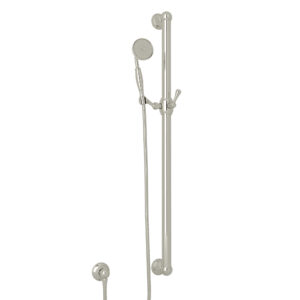 ROHL Handshower Set With 39″ Grab Bar and Single Function Handshower In Polished Nickel