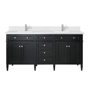 Brittany 72" Double Vanity, Black Onyx
