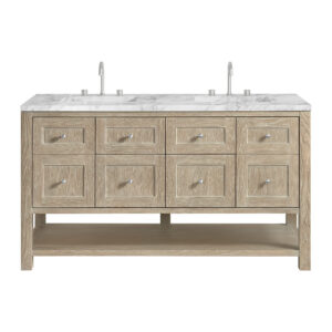 Breckenridge 60" Double Vanity, Whitewashed Oak