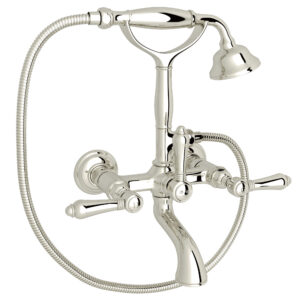 ROHL Exposed Wall Mount Tub Filler In Polished Nickel