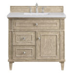 Lorelai 36" Single Vanity, Whitewashed Oak