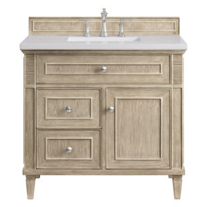 Lorelai 36″ Single Vanity, Whitewashed Oak