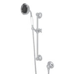 ROHL Handshower Set With 22" Slide Bar and 3-Function Handshower In Polished Chrome