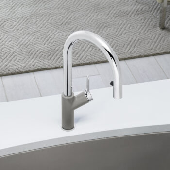 Blanco Urbena Pull-Down Dual-Spray Kitchen Faucet 1.5 GPM - Chrome/Truffle - Image 2