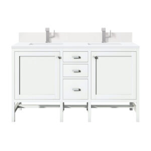 Addison 60" Double Vanity, Glossy White