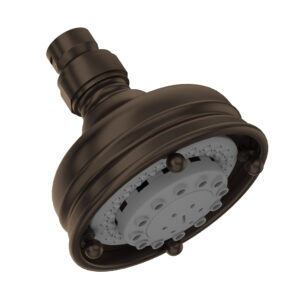 ROHL 4″ 3-Function Showerhead In Tuscan Brass