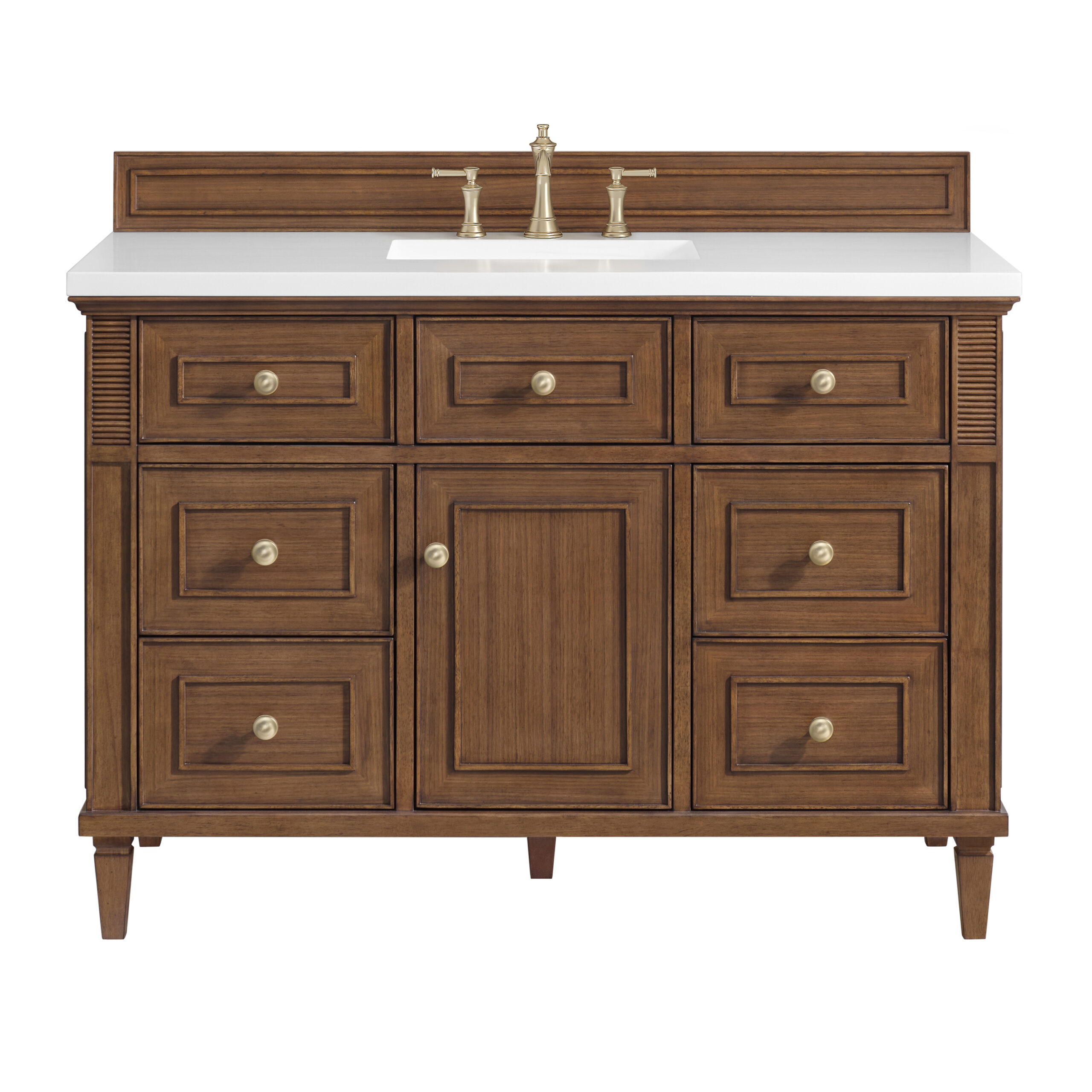 Lorelai 48" Single Vanity, Mid-Century Walnut