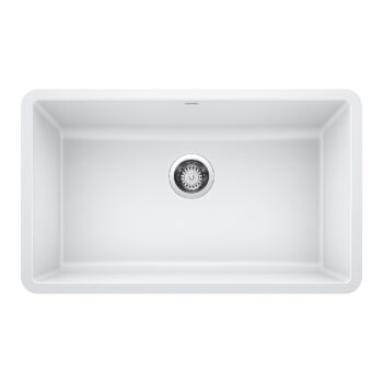 Blanco Precis SILGRANIT 30" Single Bowl Undermount Kitchen Sink - White