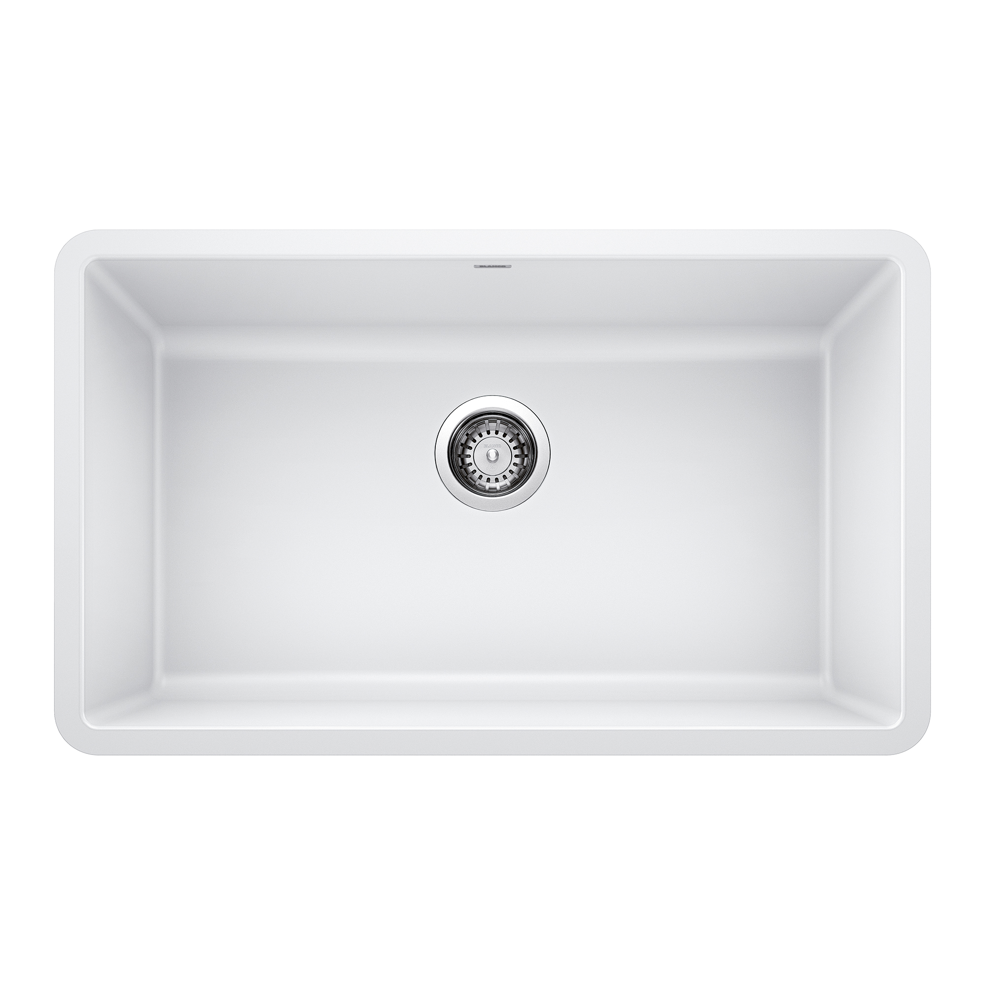 Blanco Precis SILGRANIT 30" Single Bowl Undermount Kitchen Sink - White