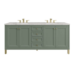 Chicago 72" Double Vanity, Smokey Celadon