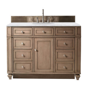 Bristol 48" Single Vanity, Whitewashed Walnut