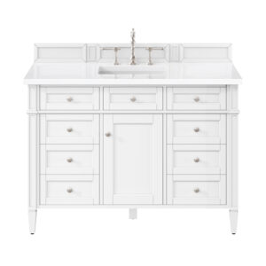 Brittany 48″ Single Vanity, Bright White