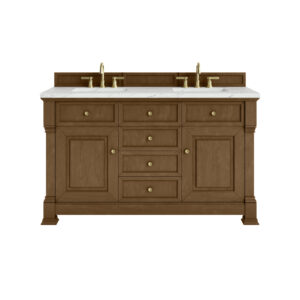 Brookfield 60" Double Vanity, Honey Oak
