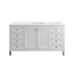 Chicago 60" Single Vanity, Glossy White