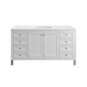 Chicago 60″ Single Vanity, Glossy White