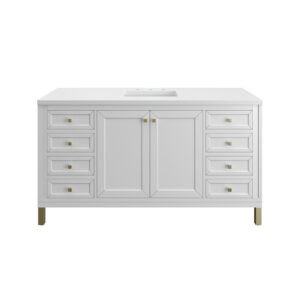 Chicago 60″ Single Vanity, Glossy White