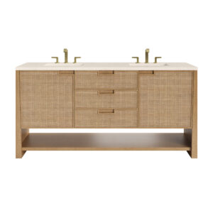 Solene 72" Double Vanity, Seaside Oak