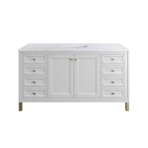 Chicago 60" Single Vanity, Glossy White