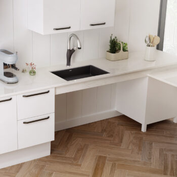 Blanco Precis SILGRANIT 25" ADA Single Bowl Undermount Kitchen Sink - Cinder - Image 4