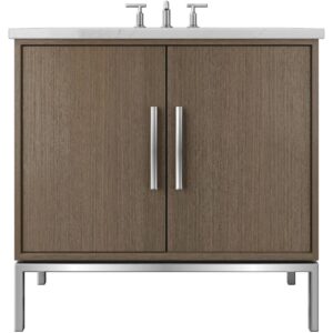 Vander 48″ Rift White Oak Single Bath Vanity In Smoked Modern