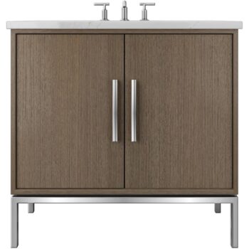 Vander 48" Rift White Oak Single Bath Vanity In Smoked Modern
