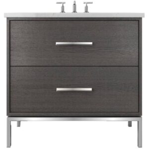 Vander 42″ Rift White Oak Two-Drawer Single Bath Vanity In Gray Weathered