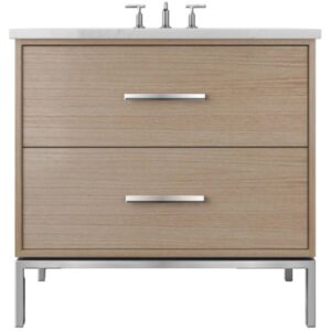 Vander 42″ Rift White Oak Two-Drawer Single Bath Vanity In Natural Weathered