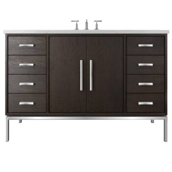 Vander 60" Rift White Oak Single Extra Wide Bath Vanity In Rich Brown