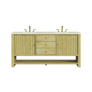 Marigot 72″ Double Vanity, Sunwashed Oak w/ 3 CM Eternal Marfil Quartz Top