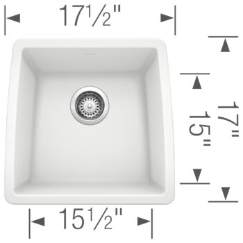 Blanco Performa SILGRANIT 17" Undermount Bar Sink - White - Image 6