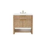 Solene 36" Single Vanity, Seaside Oak