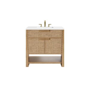 Solene 36″ Single Vanity, Seaside Oak