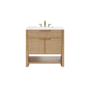 Solene 36″ Single Vanity, Seaside Oak