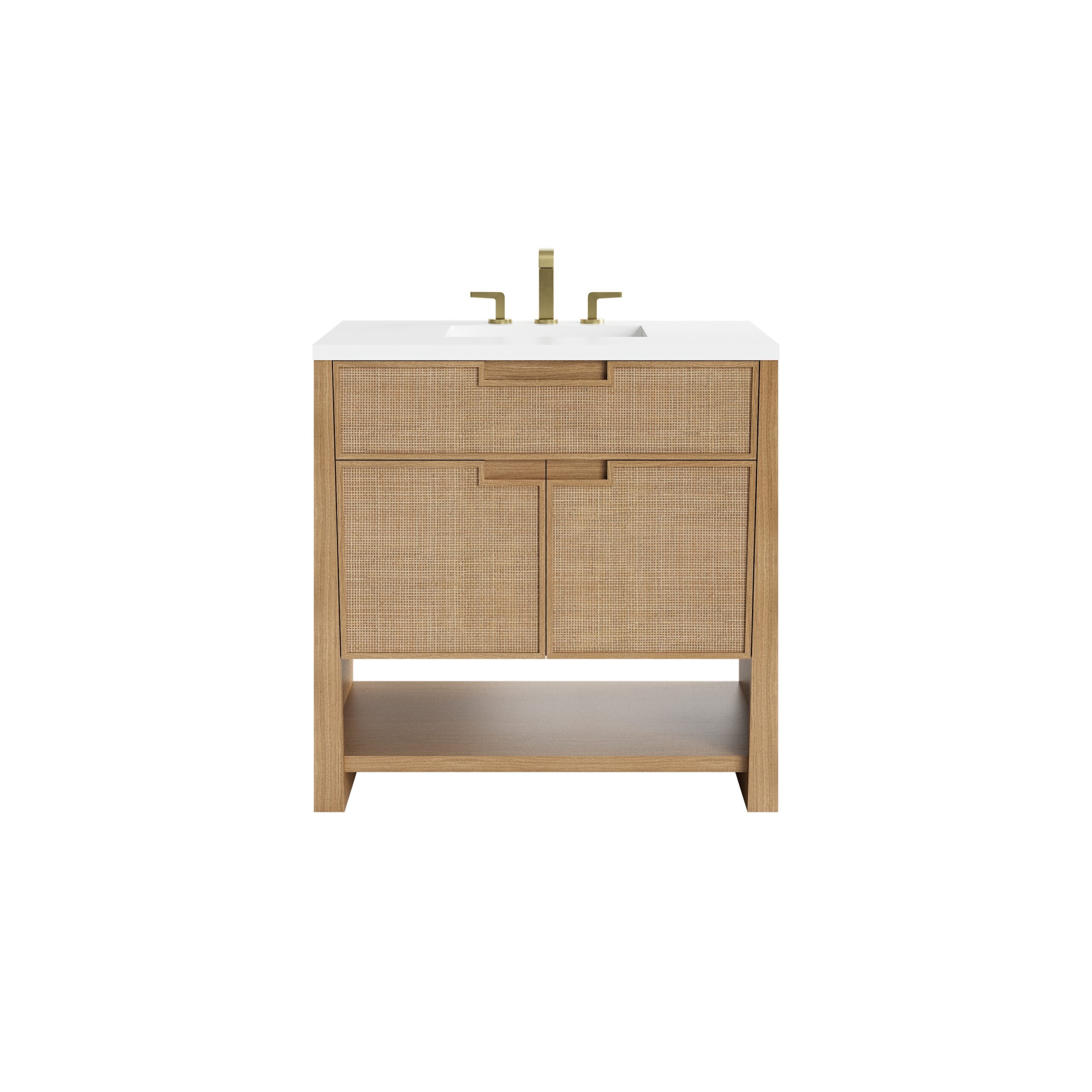 Solene 36" Single Vanity, Seaside Oak