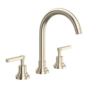 ROHL Lombardia® Widespread Lavatory Faucet With C-Spout In Satin Nickel