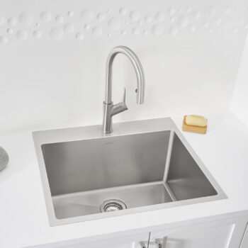 Blanco Quatrus R15 25" Single Bowl Dual Mount Stainless Steel Laundry Sink - Image 2