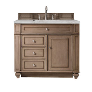 Bristol 36" Single Vanity, Whitewashed Walnut