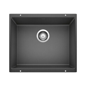 Blanco Precis SILGRANIT 21″ Single Bowl Undermount Kitchen Sink – Anthracite