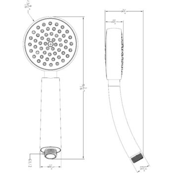 Dawn® Single Function Handshower, Chrome - Image 2