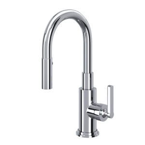 ROHL Lombardia® Pull-Down Bar/Food Prep Kitchen Faucet In Polished Chrome