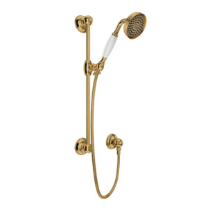 ROHL Handshower Set With 22″ Slide Bar and Single Function Handshower In Italian Brass