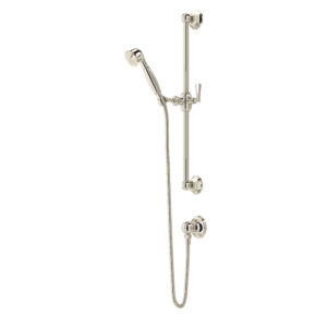 ROHL Handshower Set With 24″ Slide Bar and Single Function Handshower In Polished Nickel